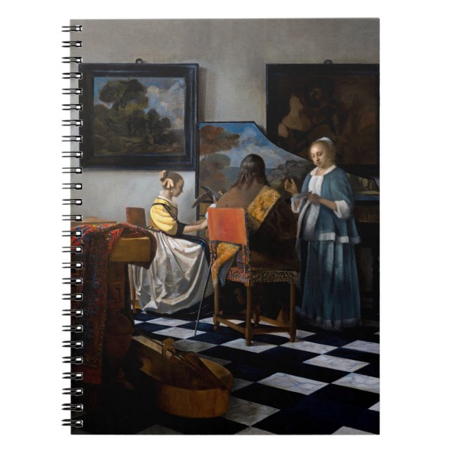 Johannes Vermeer - Das Konzert Notizblock (Vorderseite)