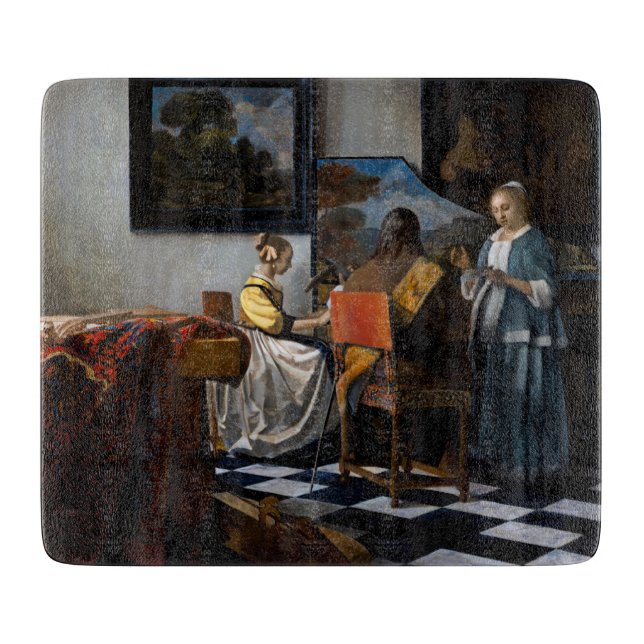 Johannes Vermeer - Das Konzert Schneidebrett (Vorderseite)
