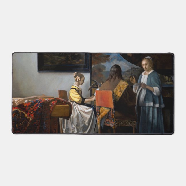 Johannes Vermeer - Das Konzert Schreibtischunterlage (Vorderseite)