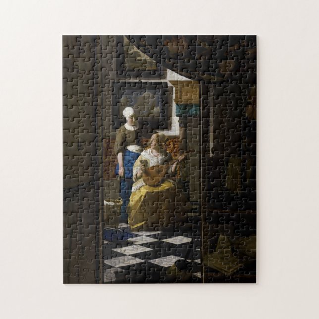 Johannes Vermeer - Das Liebe-Schreiben (Vertikal)