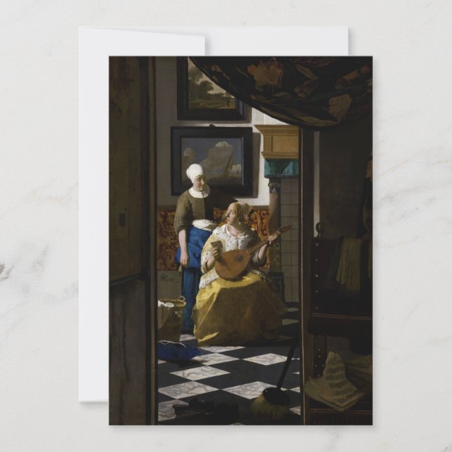 Johannes Vermeer - Das Liebe-Schreiben Einladung (Vorderseite)