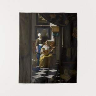 Johannes Vermeer - Das Liebe-Schreiben Wandteppich