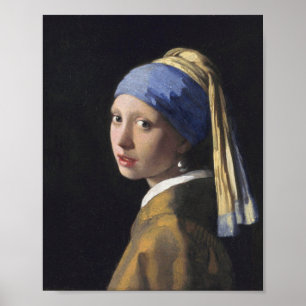 Johannes Vermeer - Das Mädchen mit Perlenohrring Poster