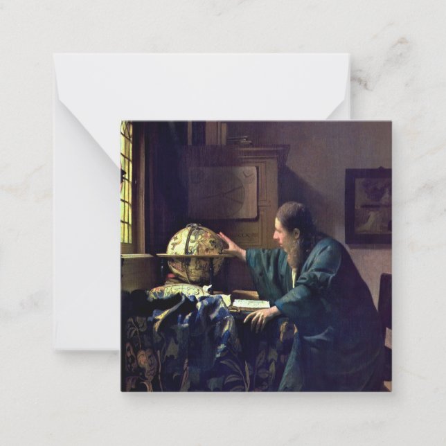 Johannes Vermeer - Der Astronom Mitteilungskarte (Vorderseite)