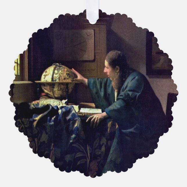 Johannes Vermeer - Der Astronom Ornament Karte (Vorderseite)
