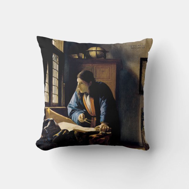 Johannes Vermeer - Der Geograf Kissen (Vorderseite)