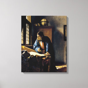 Johannes Vermeer - Der Geograf Leinwanddruck