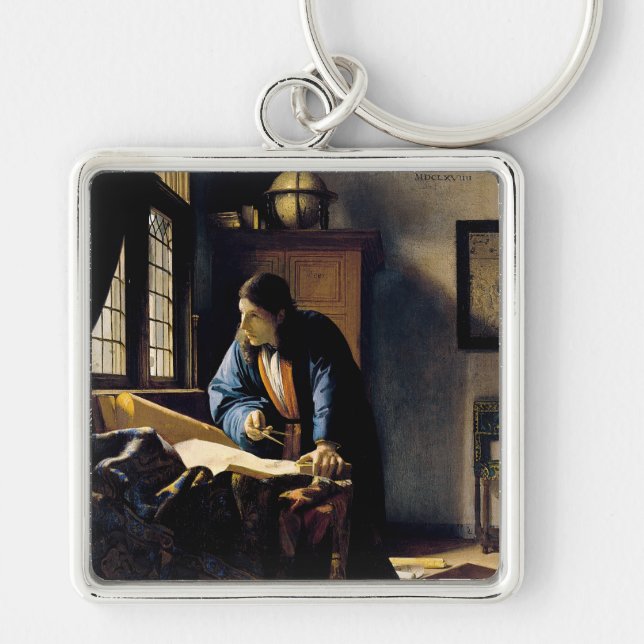 Johannes Vermeer - Der Geograf Schlüsselanhänger (Vorne)