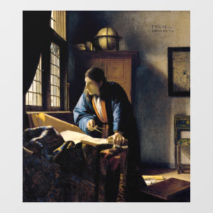 Johannes Vermeer - Der Geograph Fensteraufkleber