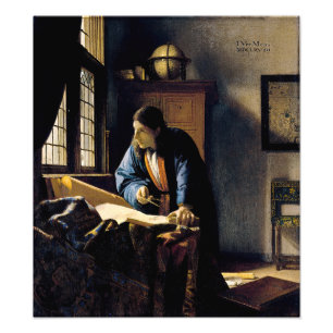 Johannes Vermeer - Der Geograph Fotodruck