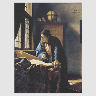 Johannes Vermeer - Der Geograph Seidenpapier
