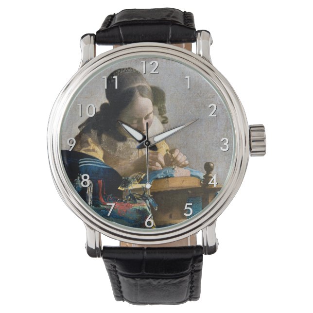 Johannes Vermeer - Der Lacemaker Armbanduhr (Vorderseite)