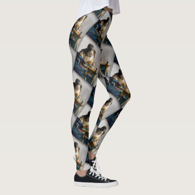 Johannes Vermeer - Der Lacemaker Leggings (Rechts)