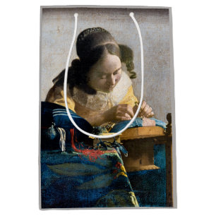 Johannes Vermeer - Der Lacemaker Mittlere Geschenktüte