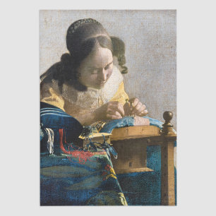 Johannes Vermeer - Der Lacemaker Seidenpapier