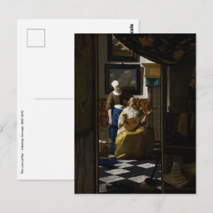 Johannes Vermeer - Der Liebesbrief Postkarte