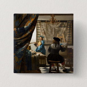 Johannes Vermeer - Die Allegorie der Malerei Button