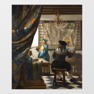 Johannes Vermeer - Die Allegorie der Malerei Fensteraufkleber