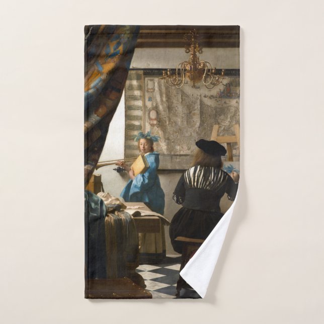 Johannes Vermeer - Die Allegorie des Malens Badhandtuch Set (Handtuch)