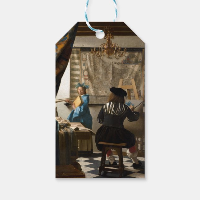 Johannes Vermeer - Die Allegorie des Malens Geschenkanhänger (Vorderseite)