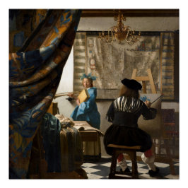 Johannes Vermeer - Die Allegorie des Malens Poster