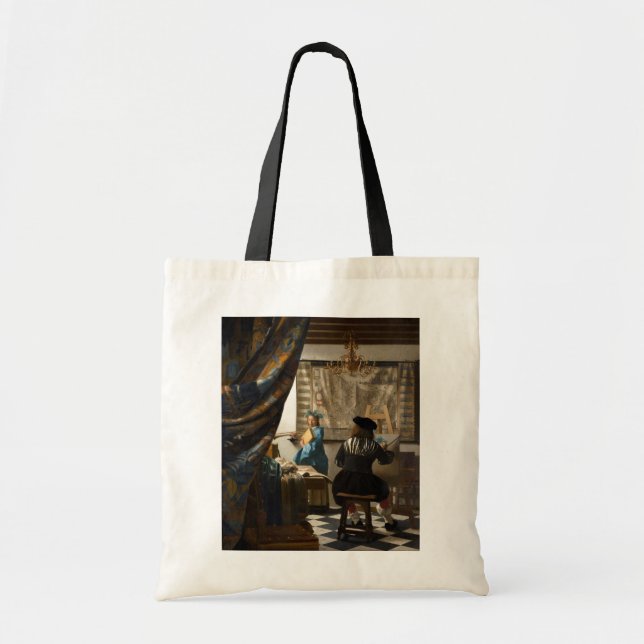 Johannes Vermeer - Die Allegorie des Malens Tragetasche (Vorne)