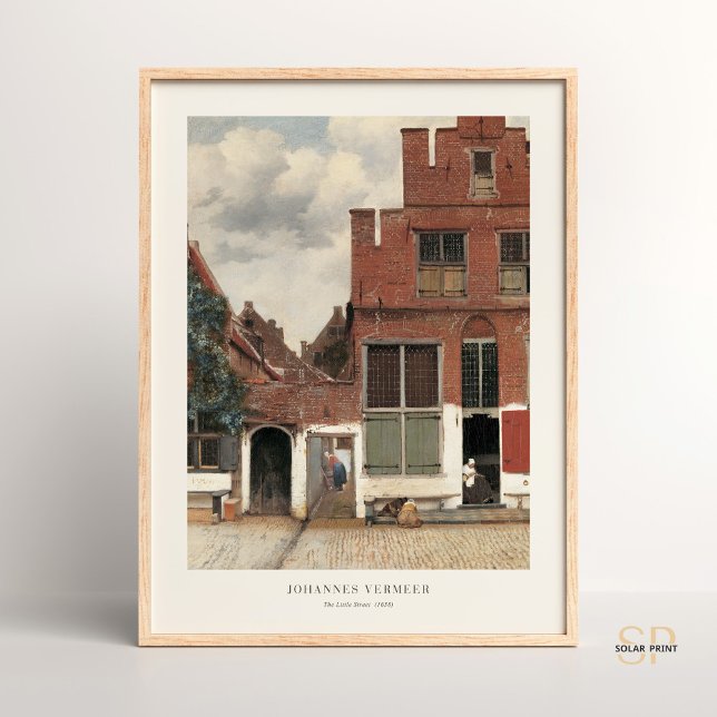 Johannes Vermeer Die Architektur der kleinen Straß Poster (Von Creator hochgeladen)