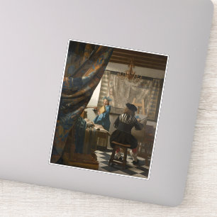 Johannes Vermeer, die Kunst des Malens Aufkleber