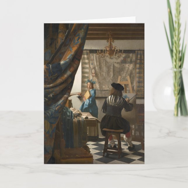 Johannes Vermeer, die Kunst des Malens Karte (Vorderseite)
