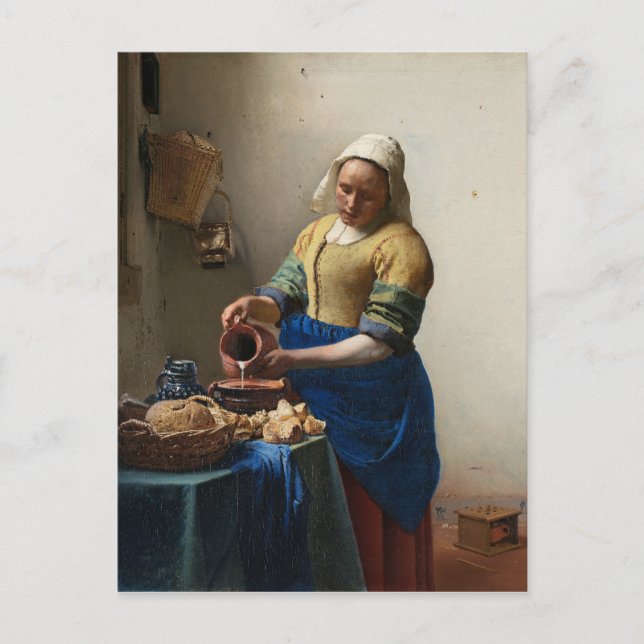 JOHANNES VERMEER - Die Milchmädchen 1658 Postkarte (Vorderseite)