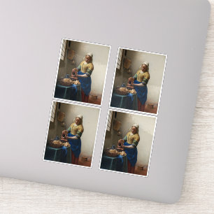Johannes Vermeer, die Milchmädchen Aufkleber
