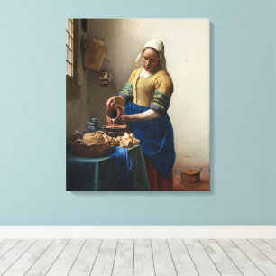 Johannes Vermeer, die Milchmädchen Leinwanddruck