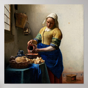 Johannes Vermeer - Die Milchmädchen Poster