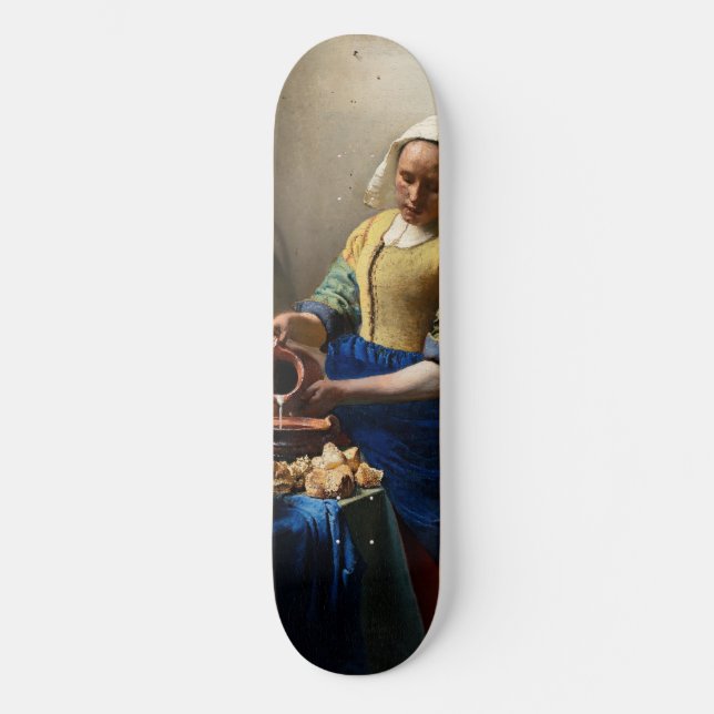 Johannes Vermeer - Die Milchmädchen Skateboard (Vorderseite)
