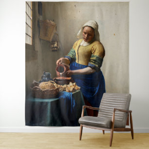 Johannes Vermeer - Die Milchmädchen Wandteppich