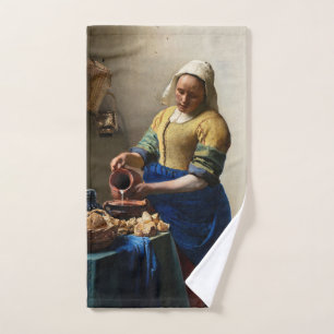 Johannes Vermeer - Die Milchmagd Badhandtuch Set