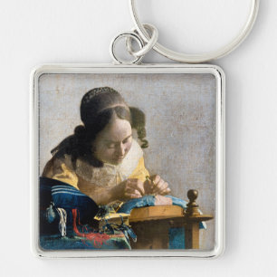 Johannes Vermeer - Die Spitzenklöpplerin Schlüsselanhänger