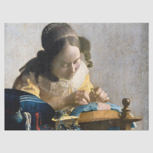 Johannes Vermeer - Die Spitzenklöpplerin Seidenpapier
