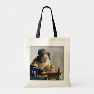 Johannes Vermeer - Die Spitzenklöpplerin Tragetasche