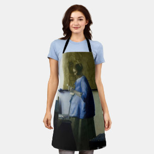 Johannes Vermeer - Frau in Blau beim Lesen eines B Schürze