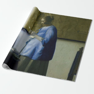 Johannes Vermeer - Frau in Blau, einen Brief lesen Geschenkpapier