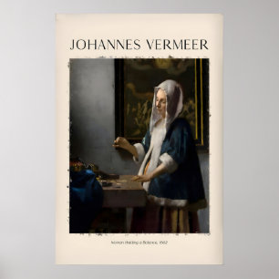 Johannes Vermeer Frau mit Waage662 Niederländisch Poster