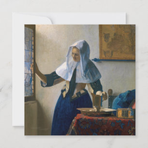 Johannes Vermeer - Frau mit Wasserkrug Dankeskarte
