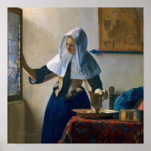 Johannes Vermeer - Frau mit Wasserpitcher Poster