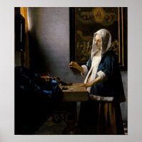 Johannes Vermeer - Frauen, die ein Gleichgewicht h