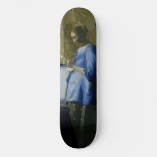 Johannes Vermeer - Frauen in blau lesen einen Brie Skateboard