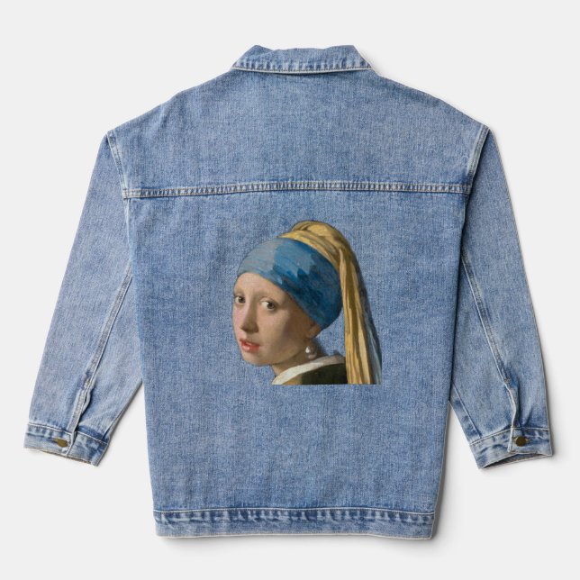 Johannes Vermeer - Girl with a Pearl Earring Jeansjacke (Rückseite)