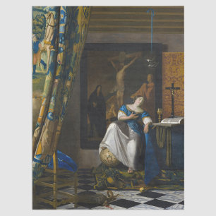 Johannes Vermeer - Glaubensvorstellung Seidenpapier