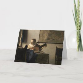Johannes Vermeer - Junge Frau mit Lute Karte