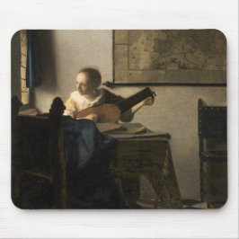 Johannes Vermeer - Junge Frau mit Lute Mousepad
